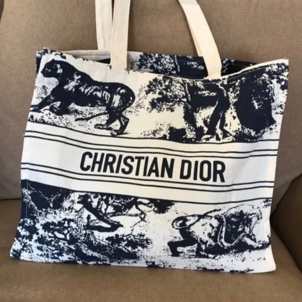 Christian Dior Stylish Marble Pattern Tote Bag